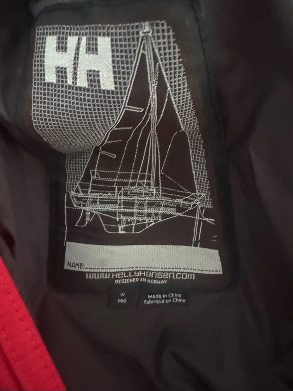 Helly Hansen Red Black White Offshore Jacket